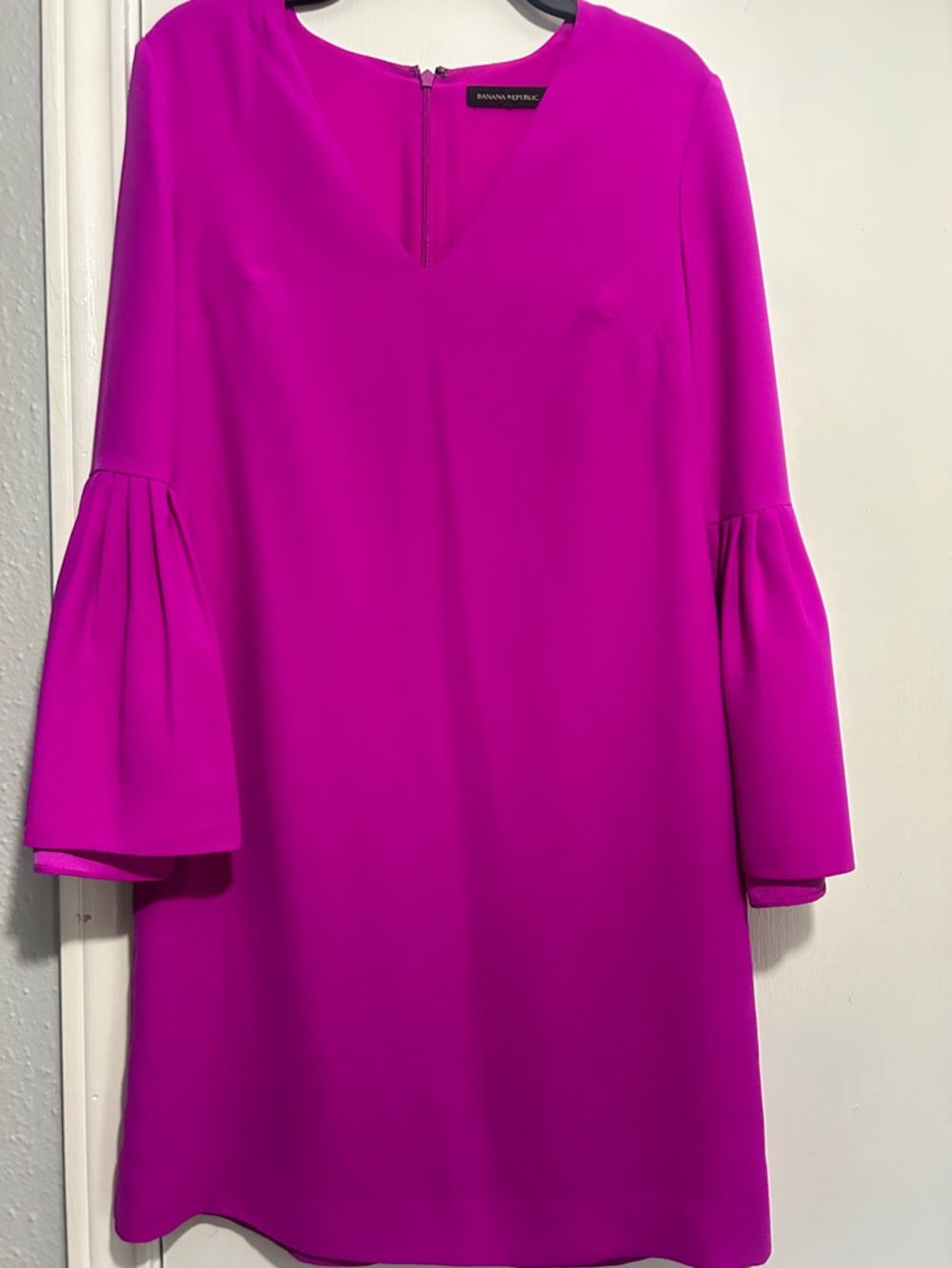 Banana Republic Fuchsia Bell-Sleeve Shift Dress